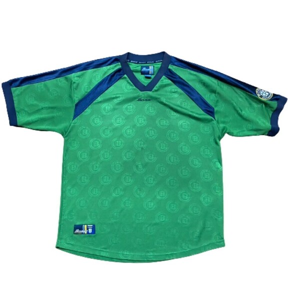 BOSS By IG Designs Vintage Athletic Pullover Green Navy Blue Top Men's Size XL - Picture 1 of 9